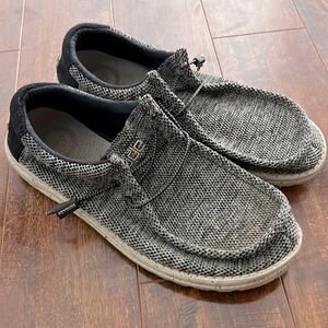 Men’s Hey Dude Wally Sox Size 12 Ash Gray Shoes Comfort Slip On Loafers Sneakers